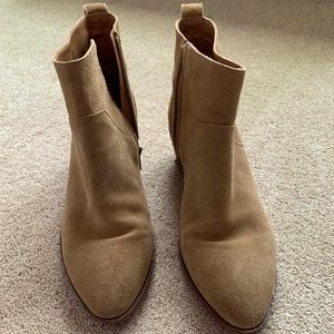 tan suede booties